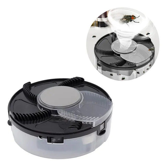 Atrapa Moscas Slim Company Trampa Giratoria Automática Recargable para Insectos, Mosquitos y Plagas