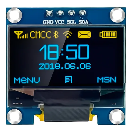 Display Oled 0.96 Azul Amarillo 128x64 I2c Ssd1306 Nubbeo