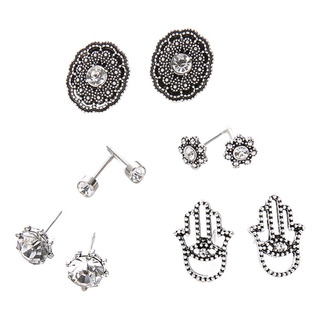 10pcs Punky Surtido Boho Stud Earrings Set Vintage Flor Palm 10pcs Punky Surtido Boho Stud Earrings Set Vintage Flor Palm
