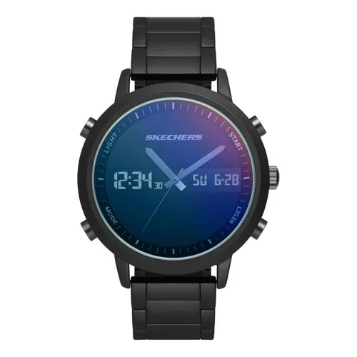 Reloj Hombre Skechers Lawndale Multifuncion Color de la correa Negro