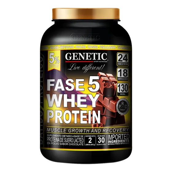 Batido Reemplaza Comidas Masa Muscular Whey Fase 5 Genetic