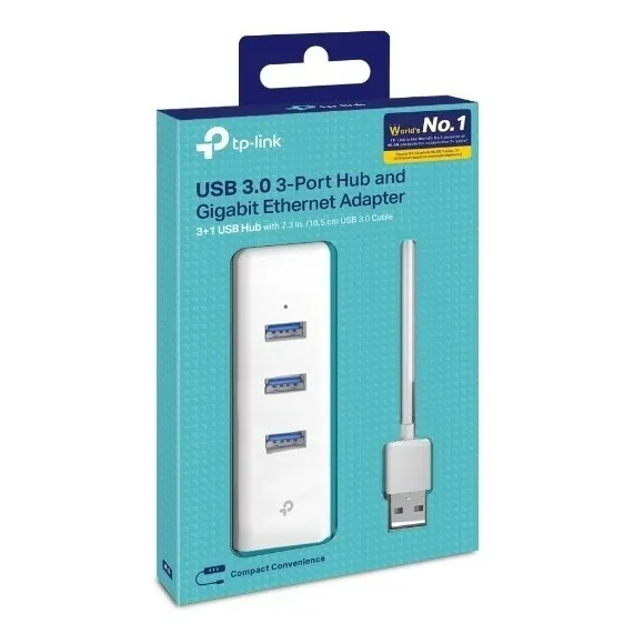 Adaptador De Red Tp-link Ue330 De Usb A Puerto Ethernet +hub