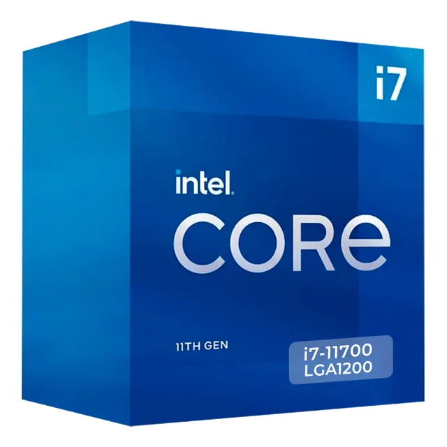 Procesador gamer Intel Core i7-11700 BX8070811700 de 8 núcleos y 4.9GHz de frecuencia con gráfica integrada