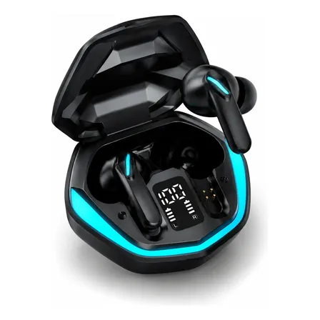 Fone De Ouvido Bluetooth Gamer Sem Fio Com Led Microfon Rs29 Preto
