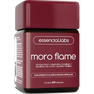 MORO FLAME - Fórmula Avançada Contendo Morosil + Spirulina + Picolinato De Cromo + Psyllium + Inulina + Pectina Cítrica - 60 Cápsulas