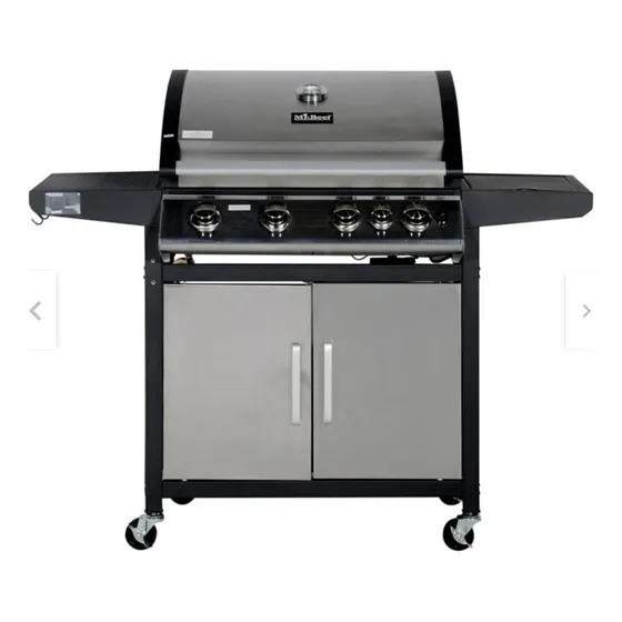 Parrillera A Gas 4 Quemadores + Quemador Lateral Mr Beef
