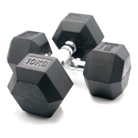 Par De Mancuerna Hexagonal Engomada 10 Kg Goma Gym Pesa Jbh Par De Mancuerna Hexagonal Engomada 10 Kg Goma Gym Pesa Jbh