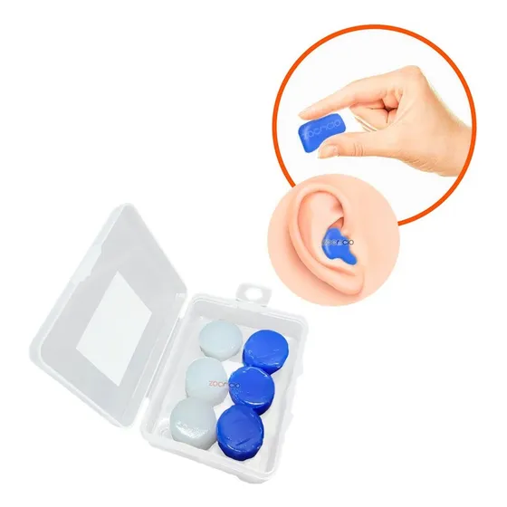 Tapa Oídos Moldeable Silicona X6 Protector Auditivo Piscina