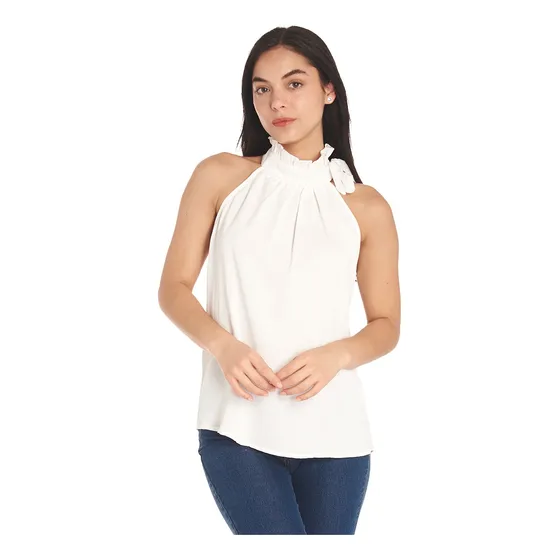 Blusa Cuello Largo Con Hombros Descubiertos