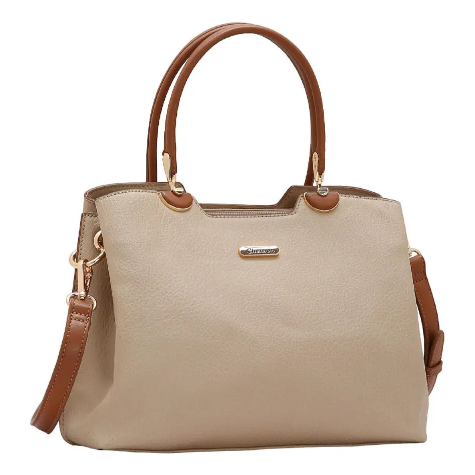 Bolsa Chenson De Mão Transversal Elegante Executiva Feminina Bege