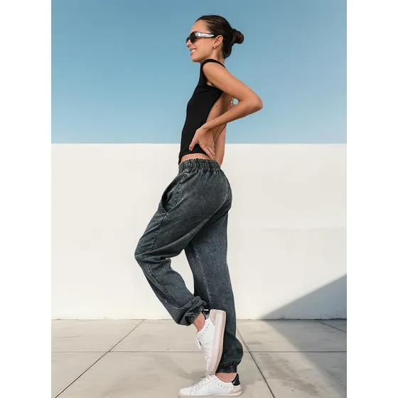 Jogger De Jean Carmela Black Elastizado 8177b1 Arizona