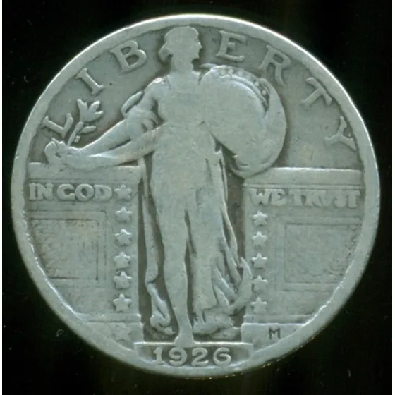 Estados Unidos Moneda De Plata 1/4 Cuarto Dólar 1926 Mb-