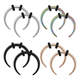 4 Pares Anillos Nasal Piercing Acero Inoxidable En Forma C 4 Pares Anillos Nasal Piercing Acero Inoxidable En Forma C