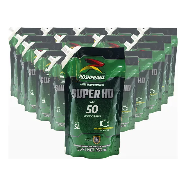 Aceite De Motor Roshfrans 950 Ml Super Hd Sae 50 Kit 16 Pzas