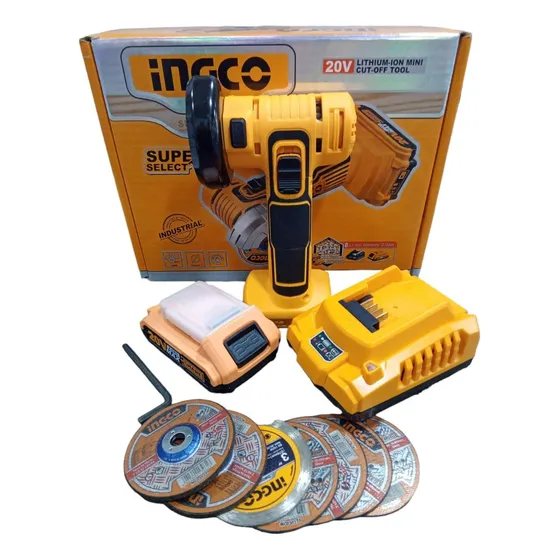Mini Esmeril Inalámbrico Angular Ingco (3 PLG 20v)