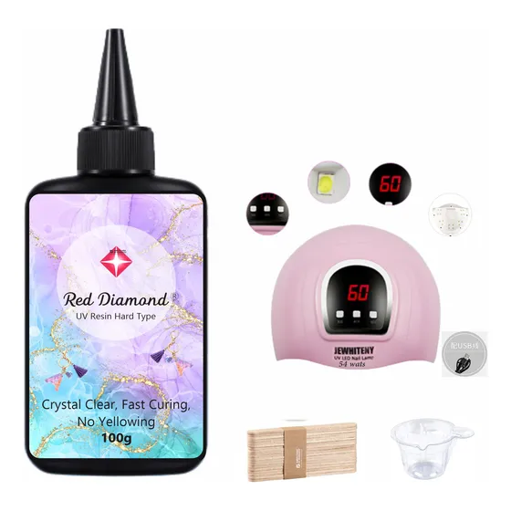 Resina Uv Secado Ultra Rápido  100g  Artesanias Joyeria Kit