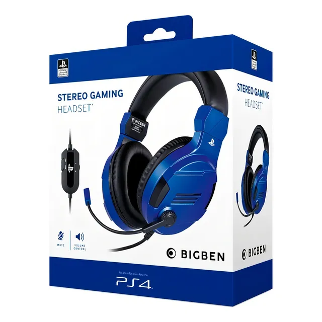 Audifono Ps4 Bigben Stereo Gaming Headset V3 Azul