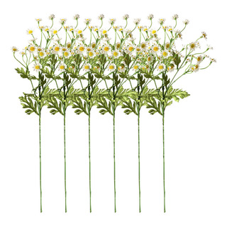 F Manzanilla De Una Sola Rama, 30 Flores De Plástico Multico F Manzanilla De Una Sola Rama, 30 Flores De Plástico Multico