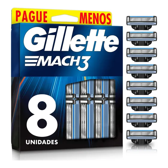 Repuestos Máquina De Afeitar Gillette Mach3 8un 3 Hojas