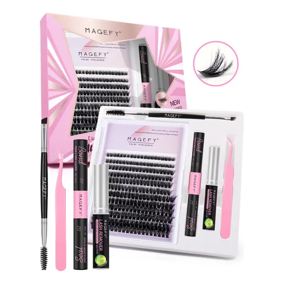 Magefy Kit De Extensiones Pestañas Maquillaje+mixto 60d+80d Rizado+d Con Adhesivo Para Pestañas.adhesivo Para Pestañas/kit De Extensiones Pestañas/kit De Pestañas/kit Para Pestañas/rizado De Pestañas