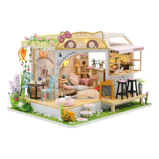 Cutebee Diy Casa Muñeca Miniatura Madera Kit De Dollhouse Cutebee Diy Casa Muñeca Miniatura Madera Kit De Dollhouse