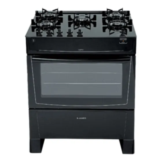Cocina James Con Mesada Vidrio C 695 V Negra