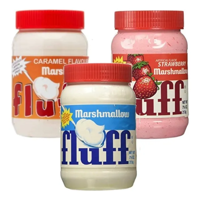 Marshmallow De Colher Pote Fluff Melhor Do Mundo Kit 3 Sabor