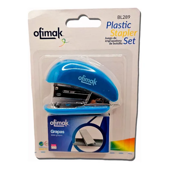 Set De Mini Grapadora De Plastico Con Grapas