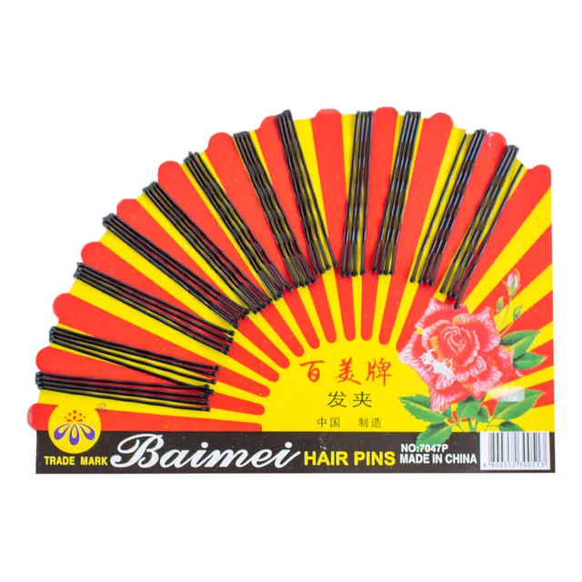Clips Hebillas Invisibles 48piezas 6cm Negro Cabello Pelo