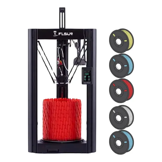 Impresora 3d Fdm Delta Flsun Super Racer + Curso + 5 Kg Pla