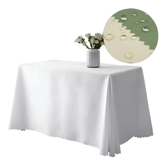Mantel Rectangular Antimanchas Impermeable 220 X 140cm Color Color Blanco | Cuotas sin interés