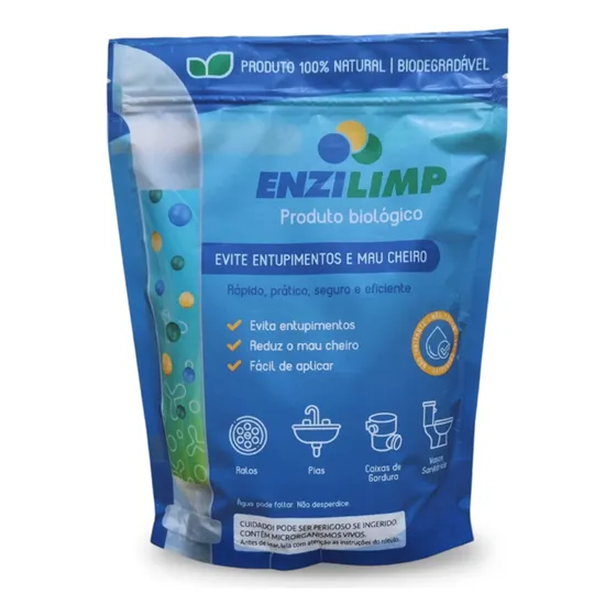 Desentupidor D Pias Canos Vasos Enzilimp 1kg Rende 250lits