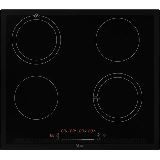 Cooktop Indução 4 Bocas Touchscreen Vidro Preto Oster