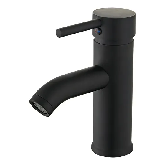 Monomando Marca Maxims Con Garza Giratoria Color Negro Con Acabado Mate Mx120n