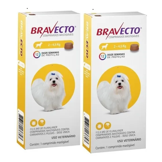 Bravecto Combo ( 2 ) 2 A 4,5 Kg