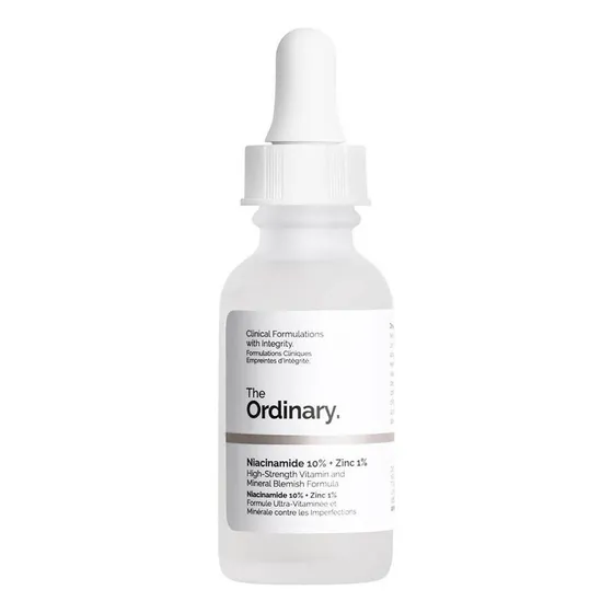 Suero Serum The Ordinary Niacinamida al 10% + Zinc 1% - De uso Diario para día y noche - Calma e Hidrata - 60 Ml