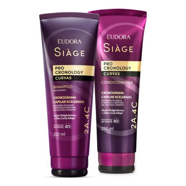 Combo Siàge Pro Cronology Curvas: Shampoo + Condicionador Combo Siàge Pro Cronology Curvas: Shampoo + Condicionador