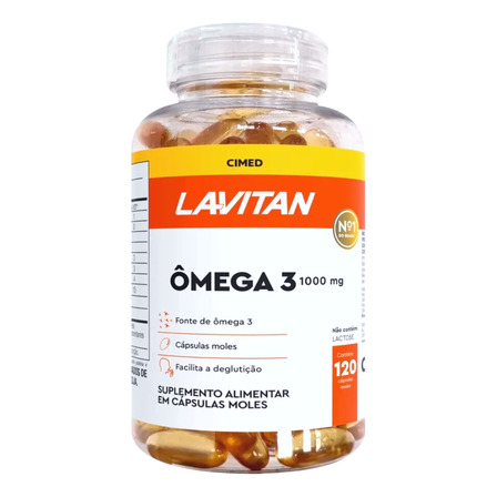 Lavitan Óleo De Peixe Ômega 3 1000mg 120 Cápsulas Cimed Lavitan Óleo De Peixe Ômega 3 1000mg 120 Cápsulas Cimed