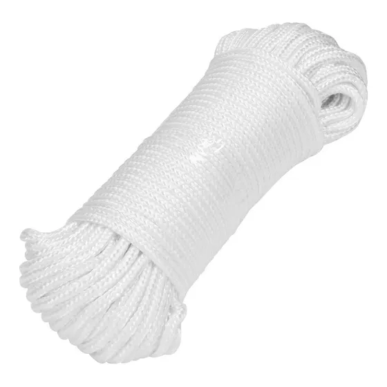 Piola De Poliéster Diamante De 4mm X 30m Blanca Fiero 48395