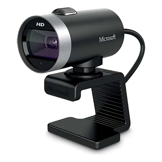 Webcam Microsoft 5mp Interpolado - Lifecam Cinema H5d-00013 Cor Preto