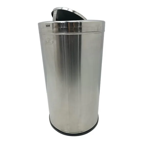 Papelera Tobo Basura Baño Acero Con Tapa 60lts Qm 6694 Xavi