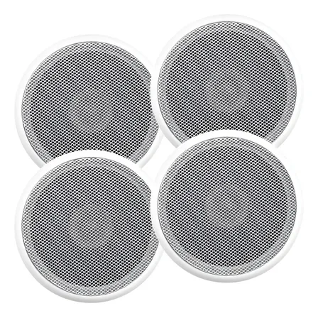4 Caixas De Embutir Teto Arandela 5pol 55w Som Ambiente Cor Branco