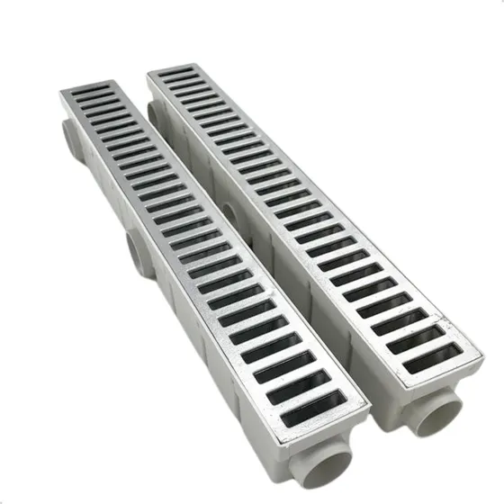 Ralo Linear De Alumínio 1 Metro 2 Peças 6x50 Cm Piscina