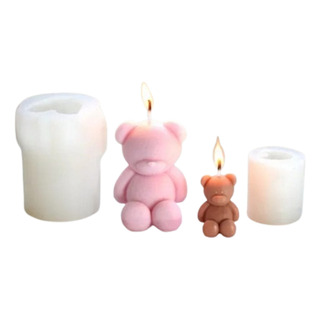 Molde De Silicon Pack Osito Grande + Oso Pequeño Vela Jabón Molde De Silicon Pack Osito Grande + Oso Pequeño Vela Jabón