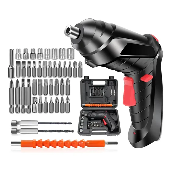 Mini Atornillador Inalámbrico Electrico Con 47 Piezas.
