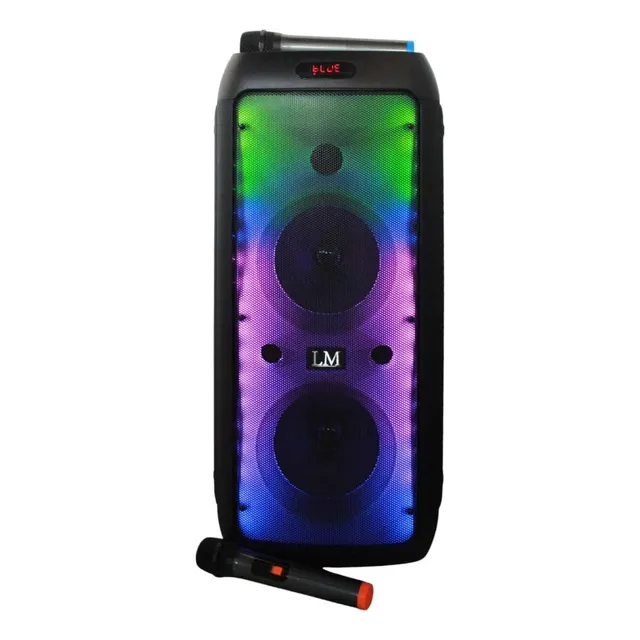 Bafle 2x 10 Pulgadas Con Karaoke Y Microfonos Lm-bs010