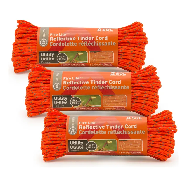 Fire Lite Utility Tinder Cable De 50 Pies (paquete De 3)