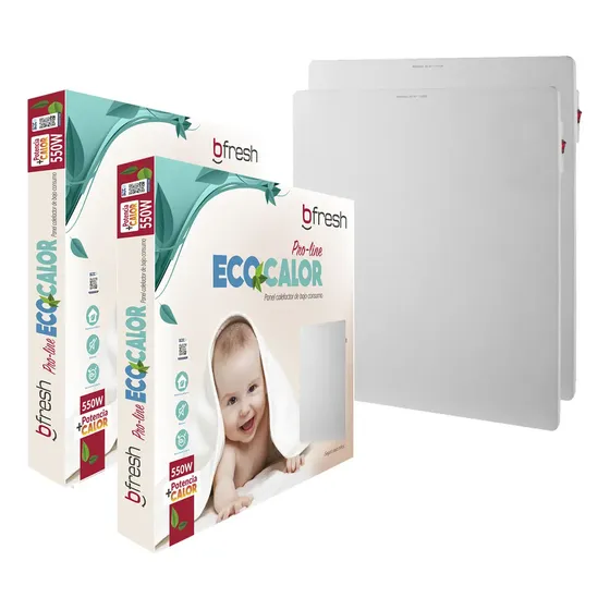 Pack 2 Panel Calefactor 550w Color Blanco
