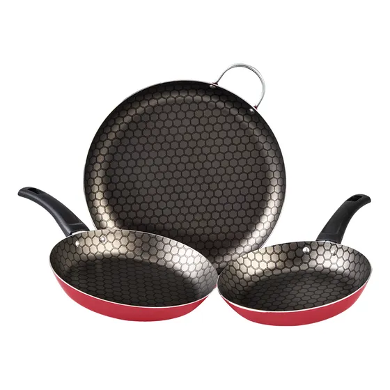 Juego De 2 Sartenes Y Comal De Aluminio Cinsa Esencial Rojo
