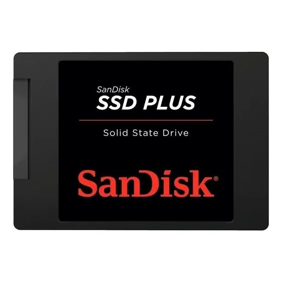 Ssd 2tb Sata 3.0 (6 Gb/s) Sandisk Plus Sdssda-2t00-g26 2,5 Polegadas Velocidade De Leitura Até 545 Mb/s E Gravação Até 450 Mb/s Disco sólido interno preto